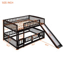Low Bunk Bed With Slide, Fence And Ladder by HouseOfZazla