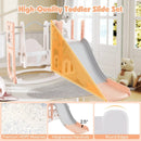 7-in-1 Toddler Swing and Slide Set L-shaped with Ladder and Basketball Hoop by LJGDeals