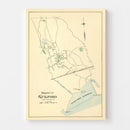 Vintage Map of Guilford, Connecticut 1893