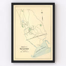 Vintage Map of Guilford, Connecticut 1893