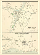 Vintage Map of Madison, Connecticut 1893
