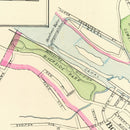 Vintage Map of Derby, Connecticut 1893