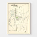 Vintage Map of Wallingford, Connecticut 1893