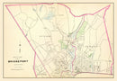 Vintage Map of Bridgeport, Connecticut 1893