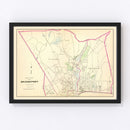 Vintage Map of Bridgeport, Connecticut 1893