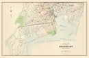 Vintage Map of Bridgeport, Connecticut 1893