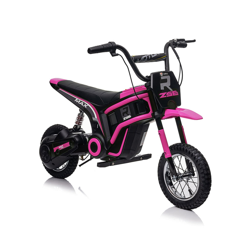 24V14ah Kids Ride On 24V Electric Toy Motocross Motorcycle Dirt Bike-XXL large,Speeds up to 14.29MPH,Dual Suspension, Hand-Operated Dual Brakes, Twist Grip Throttle, Authentic Motocross Bike Geometry