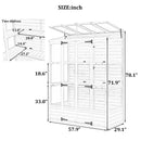 TOPMAX 78-Inch Wooden Greenhouse with Skylights and Folding Shelves by HouseOfZazla
