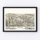 Vintage Map of Norwood, Massachusetts 1882