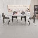 Modern Extendable Dining Table And Chair Set For 2 - 6 People by HouseOfZazla