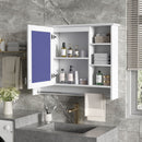 Modern Wall Mounted Mirror Cabinet With Adjustable Shelf, Soft Close Door, And Towel Bar by Unique Piece Furniture
