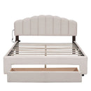 Upholstered Platform Bed With Drawer by HouseOfZazla