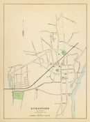 Vintage Map of Stratford, Connecticut 1893