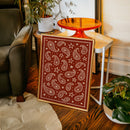 Vintage Red Bandana Star Paisley Print