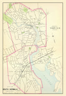 Vintage Map of Norwalk, Connecticut 1893