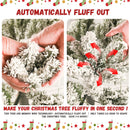 6FT Flocked Christmas Tree with 752 Tips