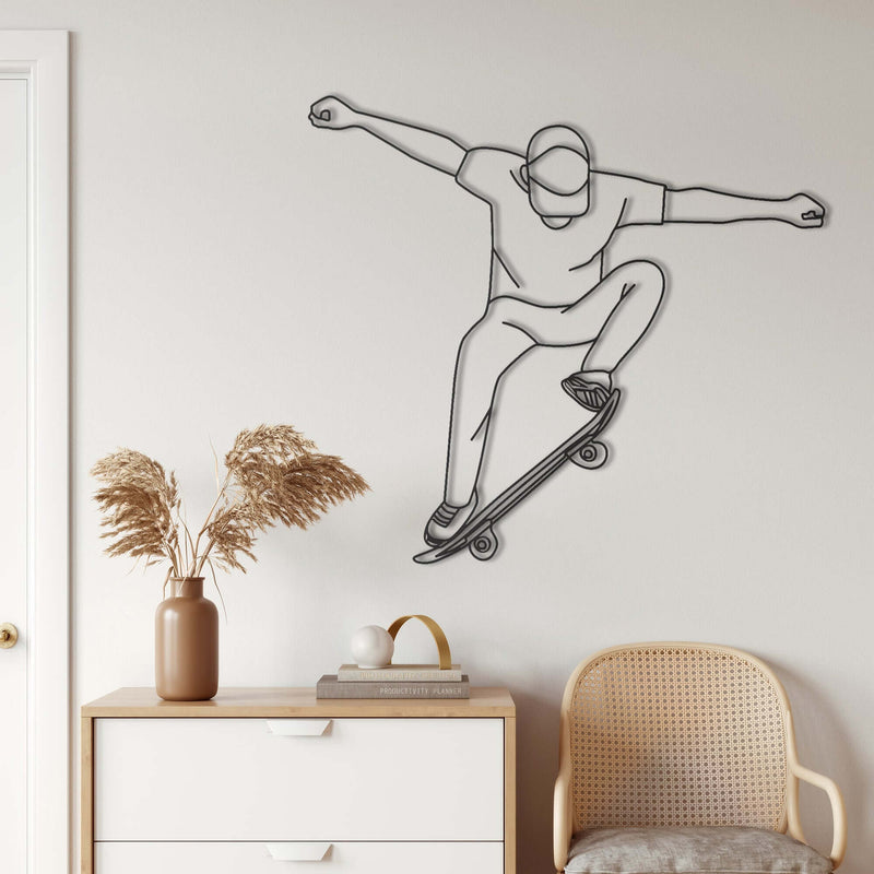 Skateboard Metal Wall Art
