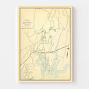 Vintage Map of Greenwich, Connecticut 1893