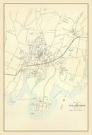 Vintage Map of Stamford, Connecticut 1893