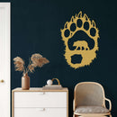 Bear Paw Metal Wall Art