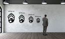 Bear Paw Metal Wall Art