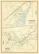 Vintage Map of Bethel, Connecticut 1893