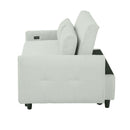 Pull-Out 2 Seat Modern Sleeper Sofa With 2 Throw Pillows And USB Ports by HouseOfZazla