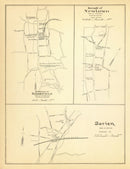 Vintage Map of Newtown, Connecticut 1893