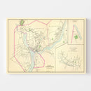 Vintage Map of Norwich, Connecticut 1893