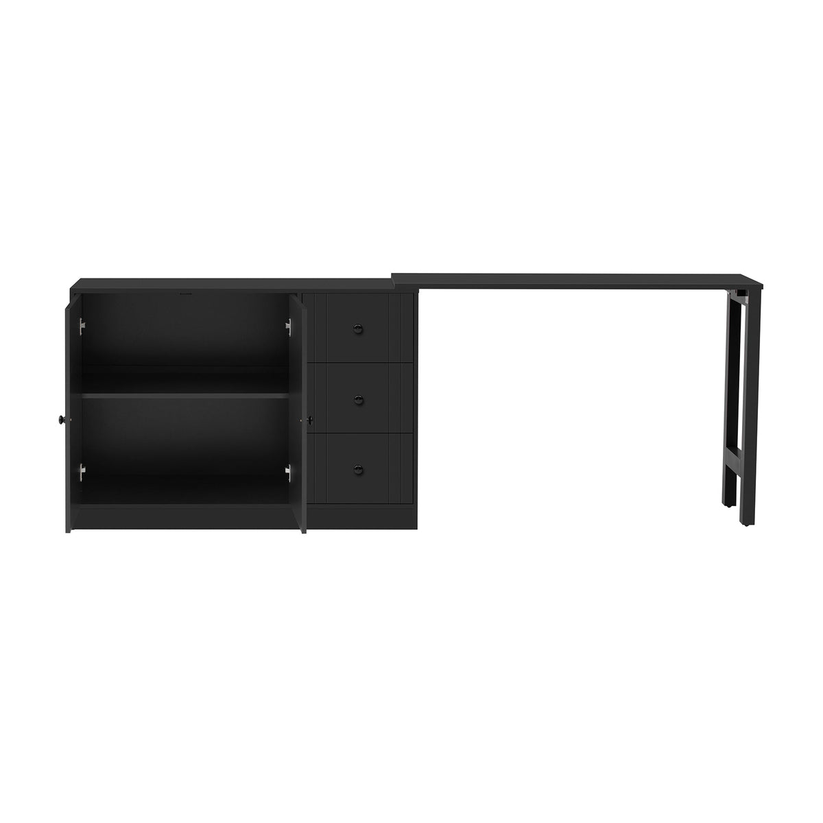 U Style 89.7'' Wooden Sideboard with Extendable Table, photo 8 of 10