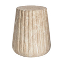 Outdoor Cleme Carved Side Table, Gold End Table