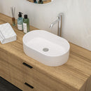 Vessel Oval Bathroom Sink - White
