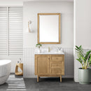 James Martin Laurent 36" Dual Mount Single Bathroom Vanity, Light Natural Oak