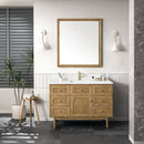 James Martin Laurent 48" Dual Mount Single Bathroom Vanity, Light Natural Oak