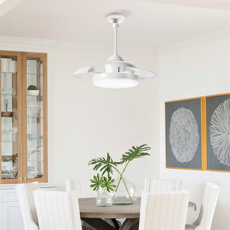 Bulb-Type Small Ceiling Fan with Retractable Blades and Remote Control, photo 5 of 10