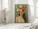 Flourish in Coral and Cream