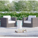Outdoor Armchairs With Cushions (Set of 2) - Espresso / Gray by HouseOfZazla