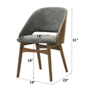 Delmon - Side Chair (Set of 2) - Gray / Walnut by HouseOfZazla