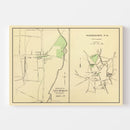 Vintage Map of Litchfield, Connecticut 1893