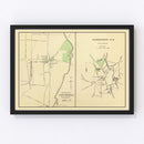 Vintage Map of Litchfield, Connecticut 1893
