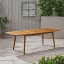 Placidity Outdoor Expandable Dining Table with Slatted Tabletop and Tapered Legs by HouseOfZazla