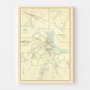 Vintage Map of Clinton, Connecticut 1893