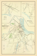 Vintage Map of Clinton, Connecticut 1893