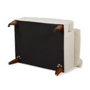 Alana 38' Lawson Accent Arm Chair Metal Casters, Light Beige Linen