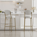 29'' Upholstered Velvet Bar Stools with Backrest & Footrest - Set of 2 by HouseOfZazla