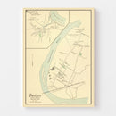 Vintage Map of Higganum, Connecticut 1893