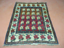 4' X 5' Semi Antique Handmade Fine Turkish Flowers Bouquet Wool Rug Nice