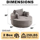 Single Sofa, Sleeper Chair For Living Room by HouseOfZazla