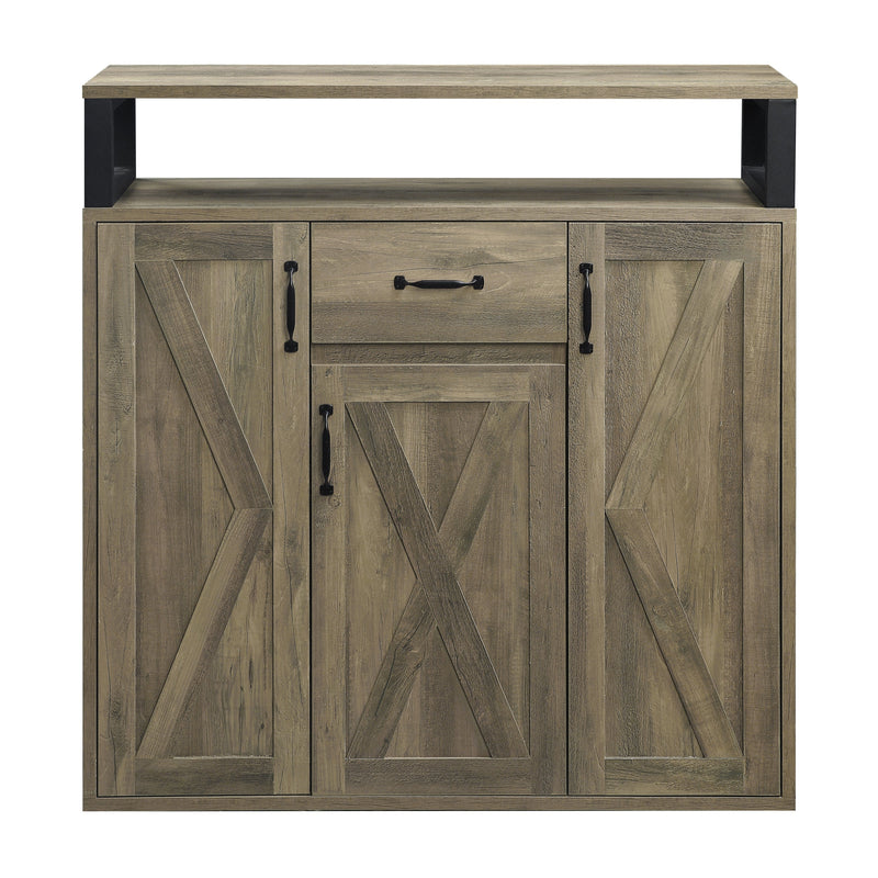 Abiram Server in Rustic Oak Finish