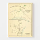 Vintage Map of Cromwell, Connecticut 1893